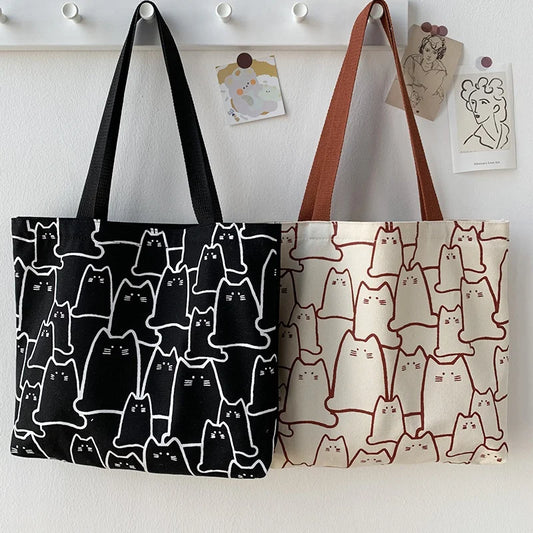 Minimal Cat Tote Bag